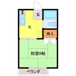 ＭｙＣｉｔｙＬｉｆｅ36番館（1Ｋ）の物件間取画像